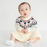 【マシンウォッシャブル】ノルディック風ハート柄カバーオール | ブランシェス | 詳細画像3 