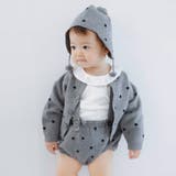 【WEB先行】【b.+A】金子綾/ベビー ニット カーディガン おそろい | ブランシェス | 詳細画像1 