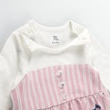 【おそろい】ストライプ柄ロゴ刺しゅうカバーオール | ブランシェス | 詳細画像12 