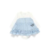 【おそろい】ストライプ柄ロゴ刺しゅうカバーオール | ブランシェス | 詳細画像2 