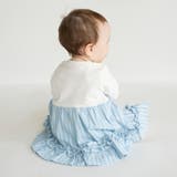 【おそろい】ストライプ柄ロゴ刺しゅうカバーオール | ブランシェス | 詳細画像5 