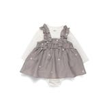 グレー | ハート柄刺しゅうカバーオール | ブランシェス