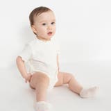 アイボリー | ストレッチテレコ半袖ボディスーツ | ブランシェス