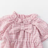 リボン付きチェック柄カバーオール | ブランシェス | 詳細画像3 