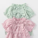 リボン付きチェック柄カバーオール | ブランシェス | 詳細画像7 