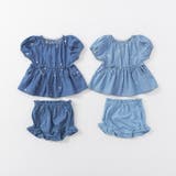 【おそろい】ハート刺しゅうデニムトップス＆ブルマセット | ブランシェス | 詳細画像16 