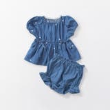 【おそろい】ハート刺しゅうデニムトップス＆ブルマセット | ブランシェス | 詳細画像7 