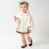 リボン付きファーケープ 新生児から2歳頃まで ポンチョ おくるみ 防寒 | ブランシェス | 詳細画像5 