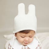 アイボリー | うさぎ耳ベビー ニット帽/ニットキャップ/うさみみ | ブランシェス