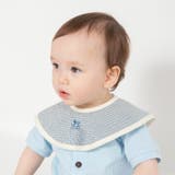 ブルー | 【ベビー】チェック柄まあるいスタイ | ブランシェス