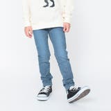 サックス | 【プレミアムストレッチ】デニムロングパンツ 子供服 キッズ | ブランシェス