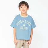 サックス | カレッジロゴPt半袖Tシャツ 子供服 キッズ | ブランシェス