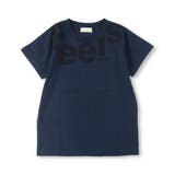 ネイビーブルー | 【ロイヤルコットン】FEELSロゴ半袖Tシャツ 子供服 キッズ | ブランシェス