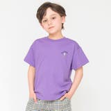 パープル | 【接触冷感アイスT】ワンポイント刺繍半袖Tシャツ 子供服 キッズ | ブランシェス