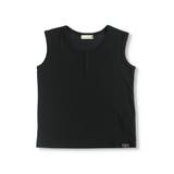 ブラック | 【フローズンプリント】冷感アースカラータンクトップ 子供服 キッズ | ブランシェス
