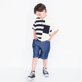 オフホワイト | 【ロイヤルコットン100%】ボーダー半袖ポロシャツ 子供服 キッズ | ブランシェス