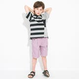 杢グレー | 【ロイヤルコットン100%】ボーダー半袖ポロシャツ 子供服 キッズ | ブランシェス