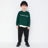 グリーン | レイヤード風長袖Tシャツ | ブランシェス