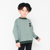 グリーン | チェックジャガード長袖Tシャツ | ブランシェス