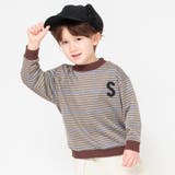 ブラウン | チェックジャガード長袖Tシャツ | ブランシェス