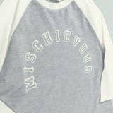 杢グレー | 配色ラグランスリーブ長袖Tシャツ ロンT | ブランシェス