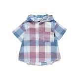 【おそろい】マドラスチェック柄半袖シャツパーカー | ブランシェス | 詳細画像2 