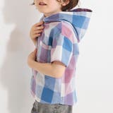 【おそろい】マドラスチェック柄半袖シャツパーカー | ブランシェス | 詳細画像5 