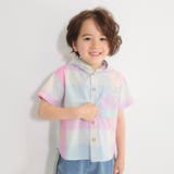 ピンク | 【おそろい】マドラスチェック柄半袖シャツパーカー | ブランシェス