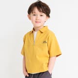 カラシ | ハーフジップ切替半袖Tシャツ | ブランシェス