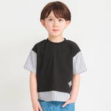 ブラック | 異素材使い半袖Tシャツ | BRANSHES