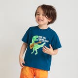 ネイビーブルー | 【体温で変わる】恐竜プリント半袖Tシャツ | ブランシェス
