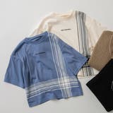 ブルーグレー | グラフィック７分袖Tシャツ | ブランシェス