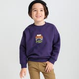 パープル | 【あったか】裏起毛車モチーフトレーナー | ブランシェス