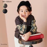 【あったか】裏起毛異素材切り替えトレーナー | ブランシェス | 詳細画像1