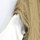 ケーブルニットベスト/長袖Tシャツ トップスセット | ブランシェス | 詳細画像9 