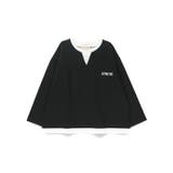 ブラック | 重ね着風長袖Tシャツ | ブランシェス