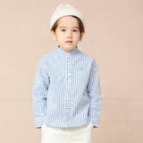 ブルー | 【おそろい】さくら刺繍長袖シャツ | ブランシェス