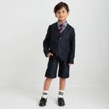 フォーマル 3点セット(ネイビー ハーフパンツ)ジャケット+ハーフパンツ+ギンガ… | ブランシェス | 詳細画像1 