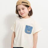 アイボリー | デニムポケット付半袖Tシャツ | ブランシェス