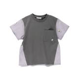 ラベンダー | 【おそろい】レモン＆フラワー総柄刺しゅう切替半袖Tシャツ 春 トップス | ブランシェス