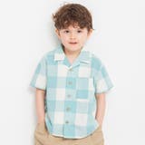 グリーン | 【おそろい】ブロック チェック半袖シャツ/綿100%/ペア/リンク コーデ | ブランシェス