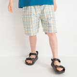 ベージュ | 【おそろい】ぽこぽこ／サッカーチェック柄ハーフパンツ | ブランシェス