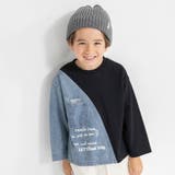 デニム切り替え長袖Tシャツ | ブランシェス | 詳細画像1 