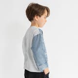 デニム切り替え長袖Tシャツ | ブランシェス | 詳細画像3 
