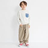 【デニム/異素材ポケット付】裏毛トレーナー | ブランシェス | 詳細画像4 