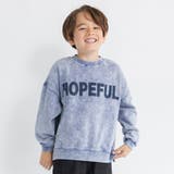 ネイビーブルー | ケミカルブリーチ裏毛トレーナー | ブランシェス