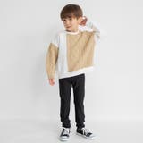 ケーブルニット切替 裏起毛トレーナー キッズ | ブランシェス | 詳細画像4 