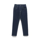 ネイビーブルー | 【フィットストレート プレミアムストレッチ】デニム ロングパンツ | ブランシェス