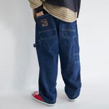 ネイビーブルー | 裏起毛ペインター パンツ 150cm | ブランシェス