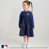 ネイビーブルー | スタジャン風ロングワンピース | ブランシェス